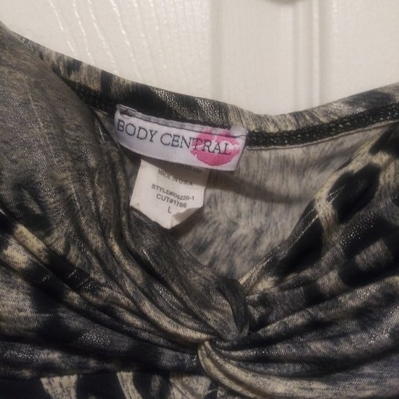 Animal Print Strapless Bodycon Mini Dress - Picture 3 of 4